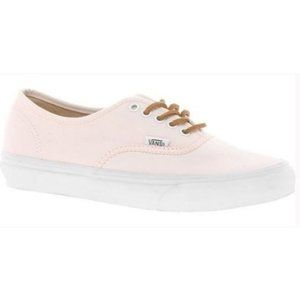 Vans Authentic Light Pink Canvas with Leather Laces Size 5.5 Mens 7 Wos 1315